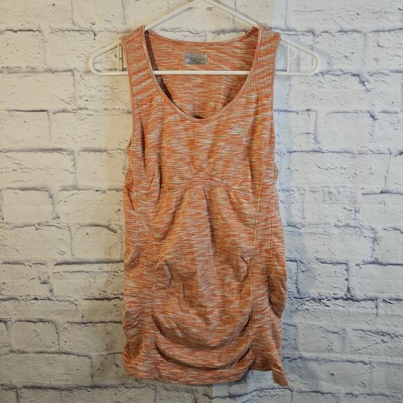 Athleta Tops - Athleta Fastest Track Tank Top Orange Sleeveless Ruched Small Active Tank